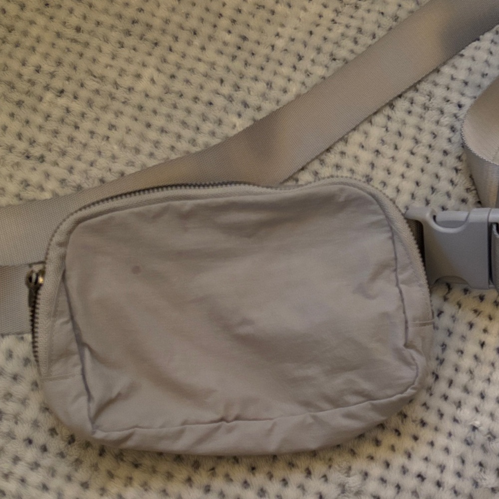 Gray belt bag